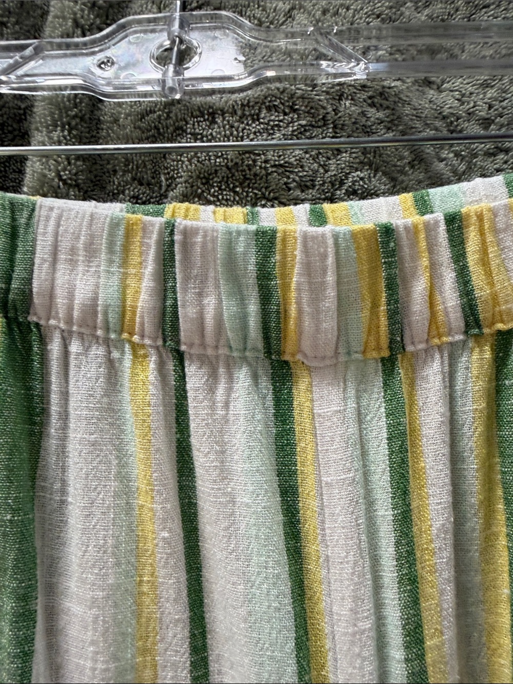 Wonderly Striped Wide-Leg Pants in Yellow, Green & White - Picture 4 of 5